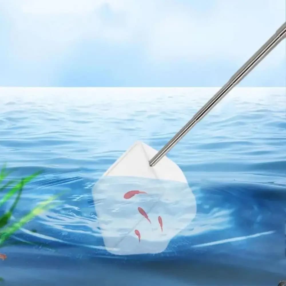 Nuovo Guadino da Pesca in Acciaio Inossidabile, Resistente alla Corrosione, Retrattile, Accessori per Acquario, per Pesci e Gamberetti