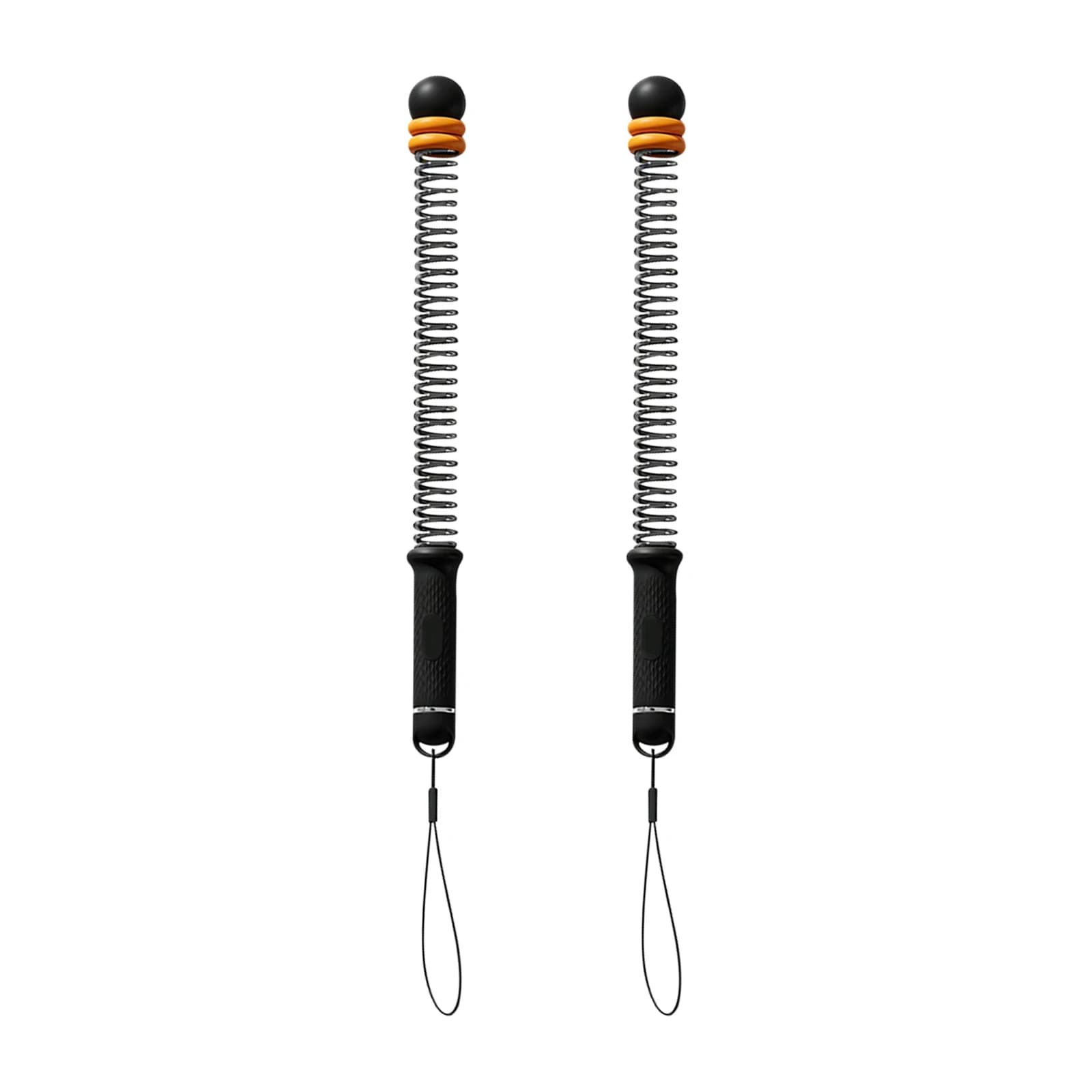 Battle Rope, Ropeless Jump Rope, Home Gym Fitness Battle Rope, Adjustable Weighted Strength Trainer, Silent Matte Black Orange, For Unisex Full Body Arm Endurance Workout, Small Space Indoor Exercise, Durable Anti-collision Handles