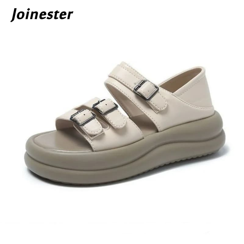 Women Rome Style Trifle Heel Sandal Fashion Summer Open Toe Gladiator Breathable Beach Slides Girls Casual Slipper