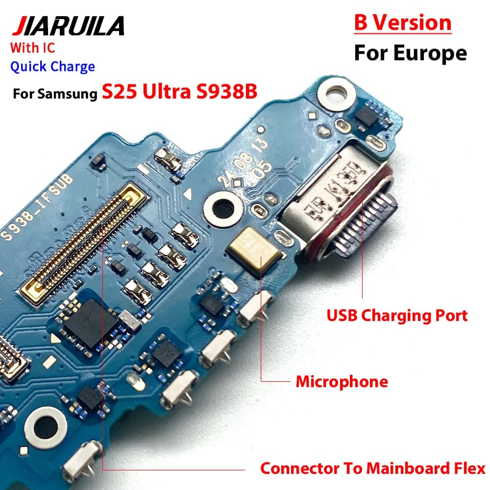 10 Pezzi, Connettore Porta USB Dock per Ricarica, Cavo Flessibile di Ricarica per Samsung S25 Edge S25 Ultra S25 Plus S25