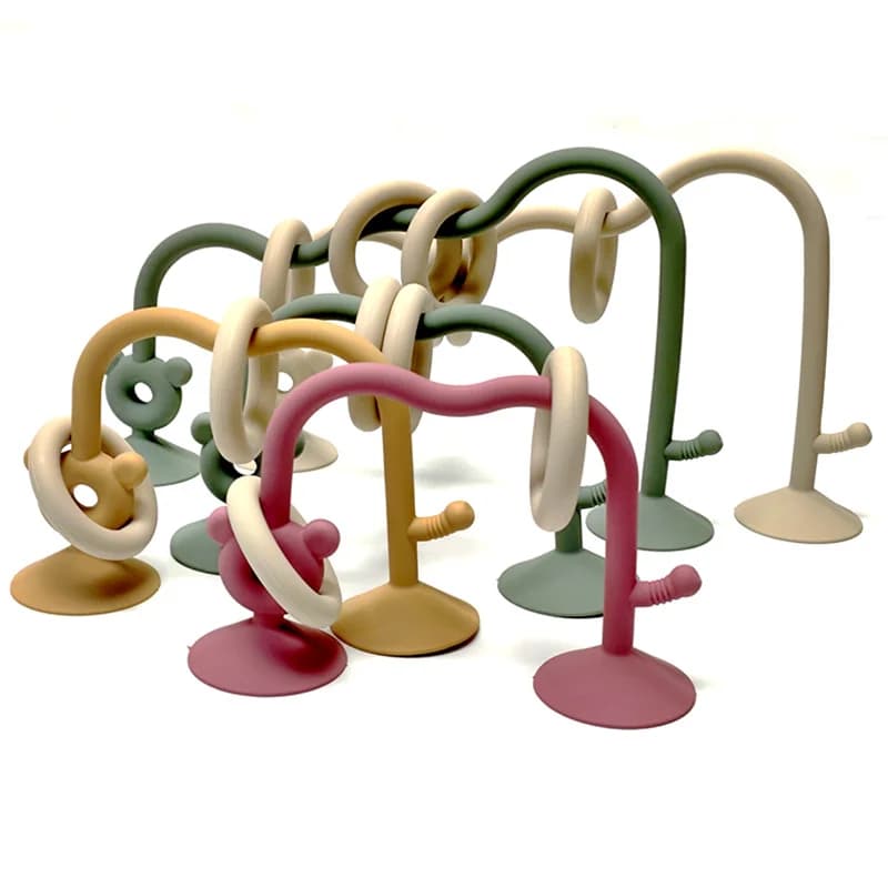 Puzzle per bambini che avvolge perline giocattoli giocattoli visivi in silicone per moler i bambini possono rociare la prima educazione che avvolge perline giocattoli a ventosa