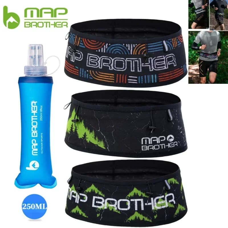 MAP BROTHER W1002 Running Belt for Moisturizing Travel Waist Bag for Money Trail Marathon Gym Fitness Training Cell Phone Bag