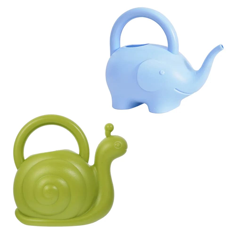 2 Pezzi Annaffiatoi a Forma di Animale, Design Lumaca ed Elefante, Colori Vivaci, per Giardino e Piante Grasse da Balcone