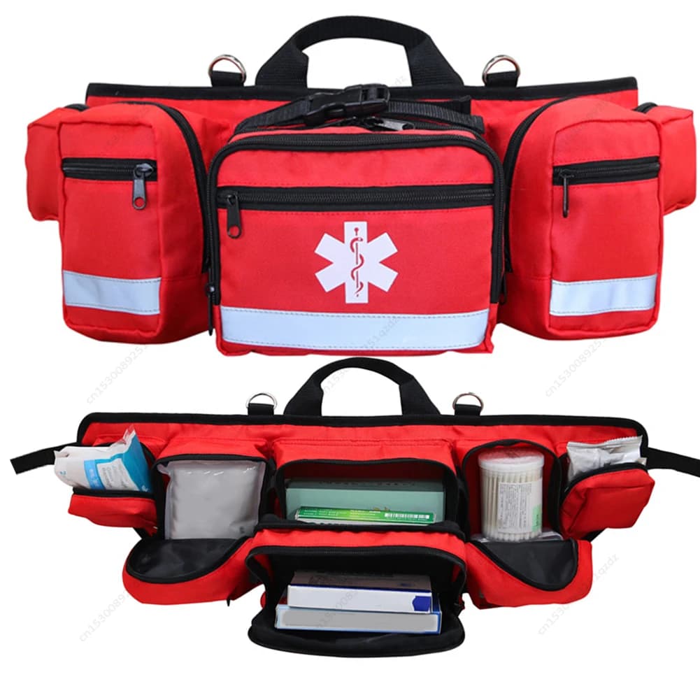 Kit di pronto soccorso Salvataggio di emergenza Portatile vuoto di grande capacità Archiviazione medica Kit di sopravvivenza da campeggio esterno Kit medico organizzatore