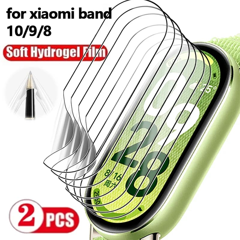 Pellicola Idrogel per Xiaomi Band 10, Protezione Schermo HD Trasparente in TPU Morbido per Smartwatch Xiaomi Band 10 9 8 7 6