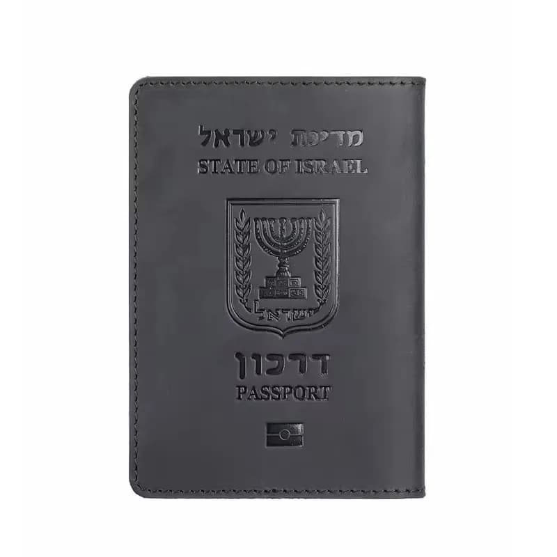 Portafoglio da viaggio con copertina per passaporto israeliano in vera pelle porta passaporto israeliano