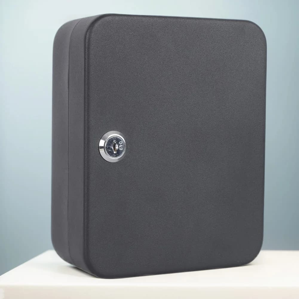 Key Cabinet Wall Mount 20 Key Hooks Key Management with Key/Code Lock Key Cabinet Lock Box Key Holder Box Wall Mount