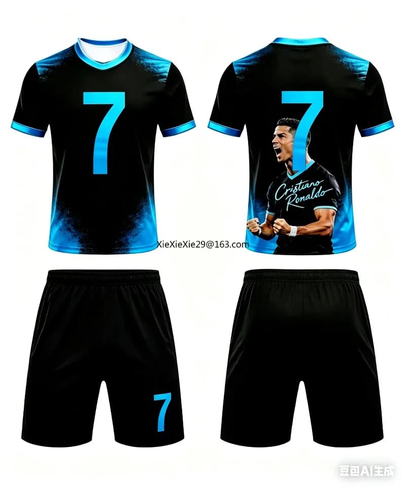 Nuovo AI Ronaldo 2026 # Set di 7 Magliette e Pantaloncini da Calcio 3D per Uomo e Bambino, Traspiranti e ad Asciugatura Rapida, per Sport all'Aperto