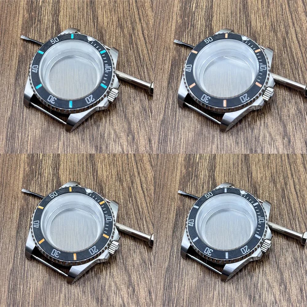 40mm NH35 Watch Case, NH35 Housing Compatible with NH35/8215 Movement, Sapphire Glass, Steel NH35 Case for Men DIY Mod