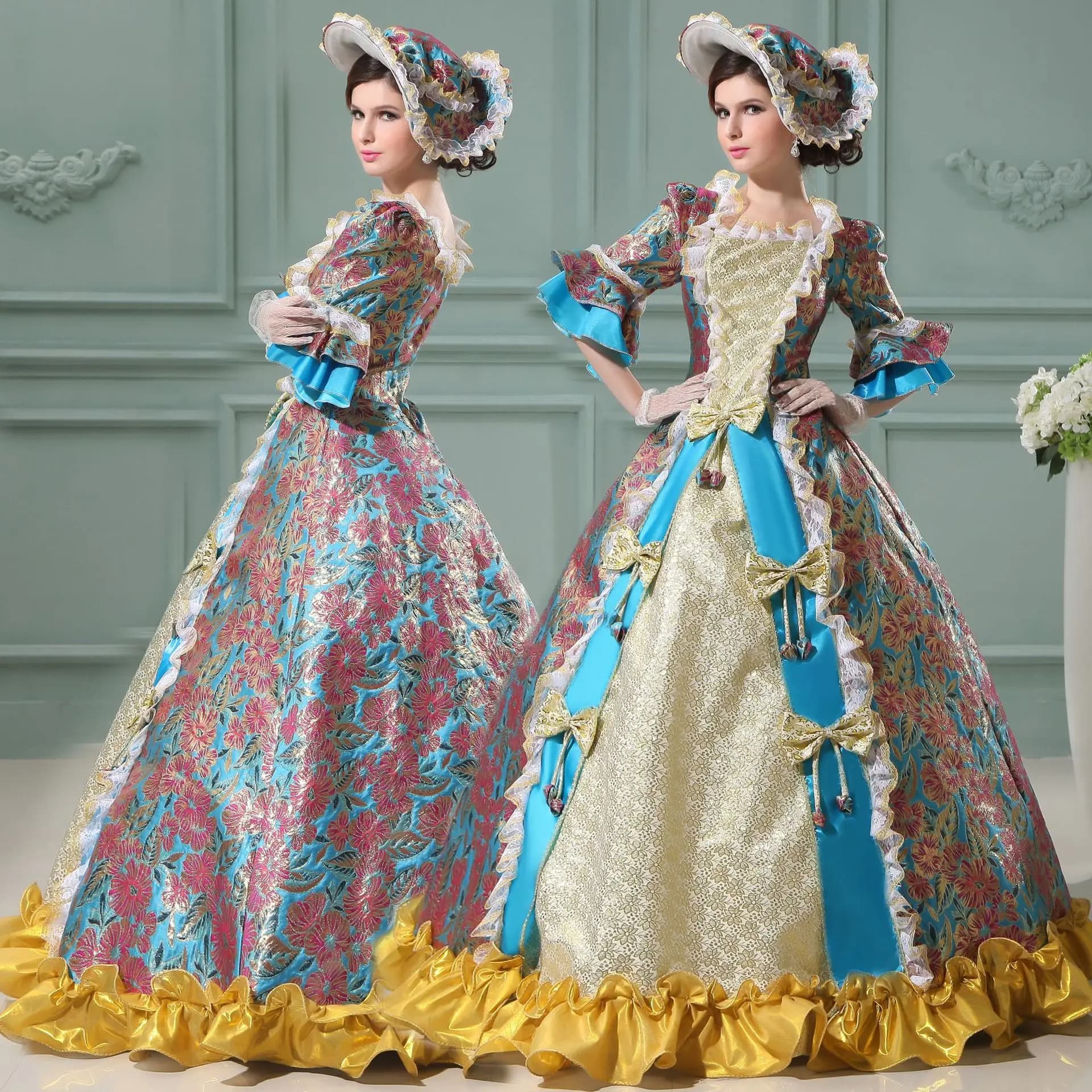 Abiti da sera medievali marie personalizzati lucidi da donna Abiti da ballo di fine anno vittoriani rinascimentali in maschera teatrale Vestido De Noche