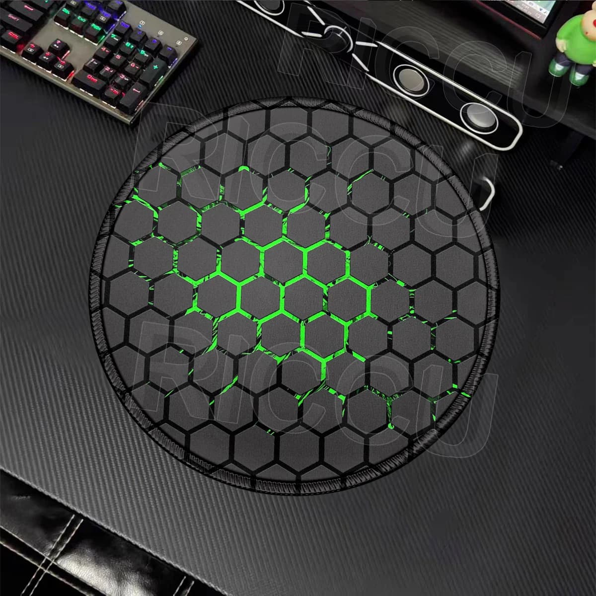 Gaming Hexagon Mouse Pad E-Sports Rubber Round Mousepad Laptop PC Gamer Desk Decoration Office Deskmat Non-slip Gaming Mouse Mat