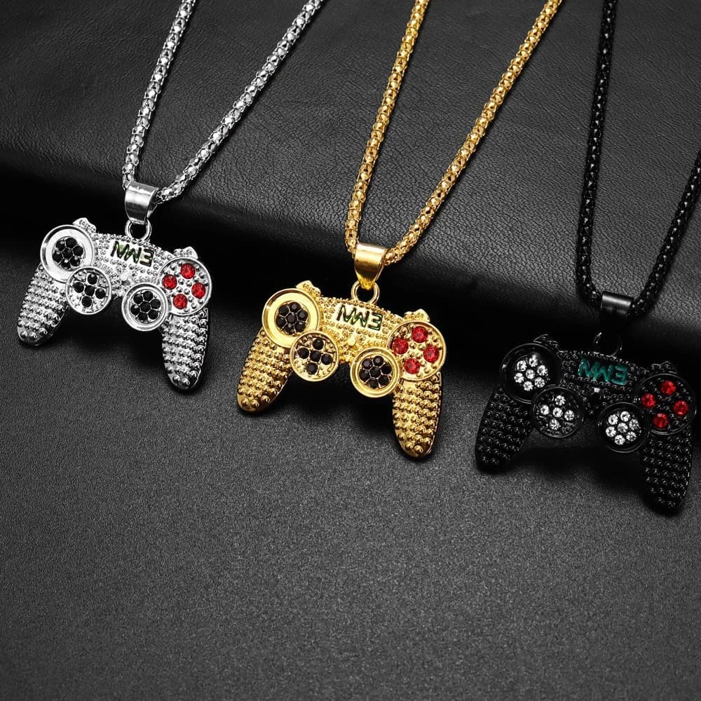 Ciondolo per collana con controller di gioco hip-hop alla moda