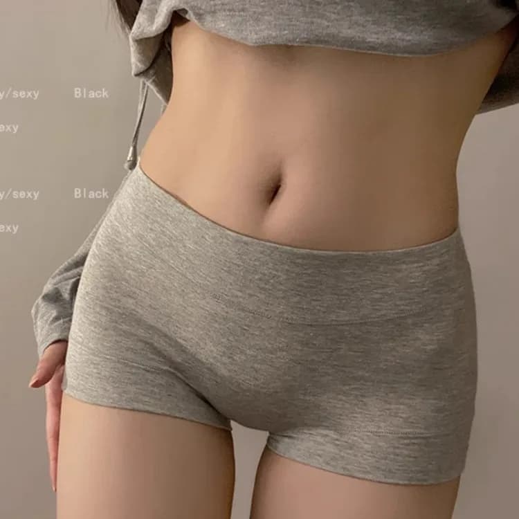 Intimo da donna in puro cotone, cotone batteriostatico con grafene, vita media-alta, traspirante, boxer da donna taglia grande.