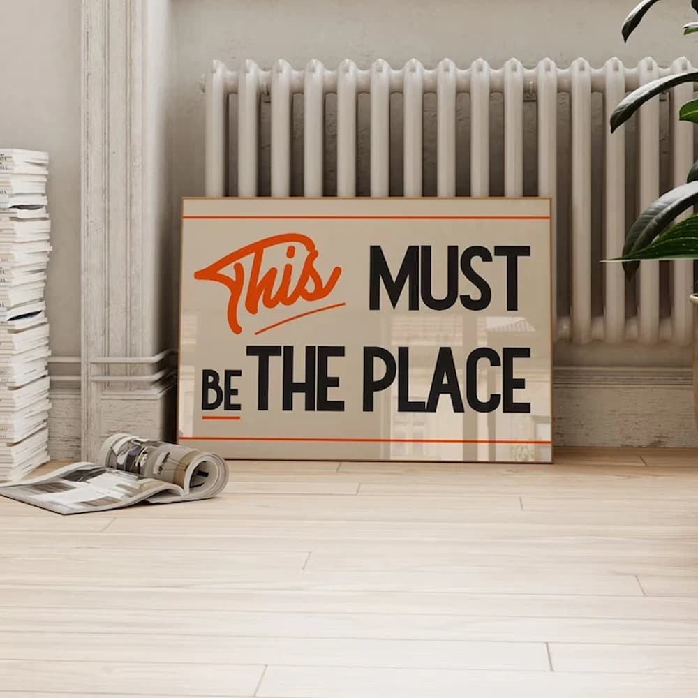 1PC Frameless Vintage This Must Be The Place Posters Canvas Painting Retro Landscape Wall Art for Living Room Bedroom Home De