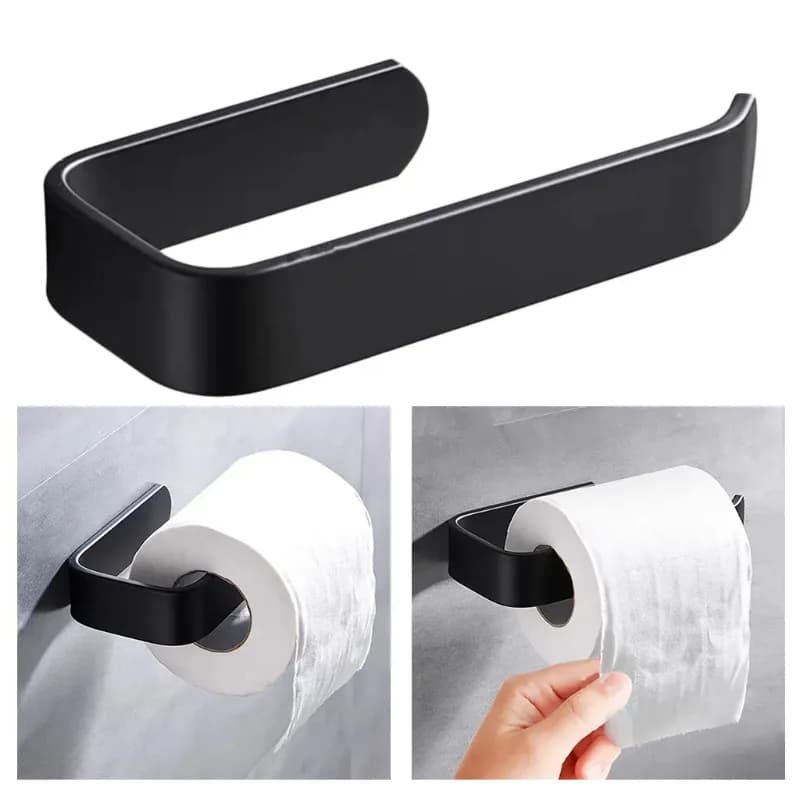 Portasciugamani autoadesivo da parete, accessori per il bagno, porta asciugamani senza foratura, porta carta igienica 2030