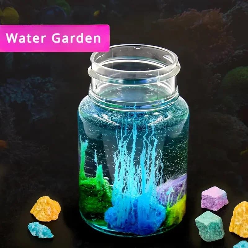 1pc DIY Magic Garden Sodium Silicate Growth Stones Kit, Crystal Garden Science Experiment for Car Decor, Plastic Material 2025