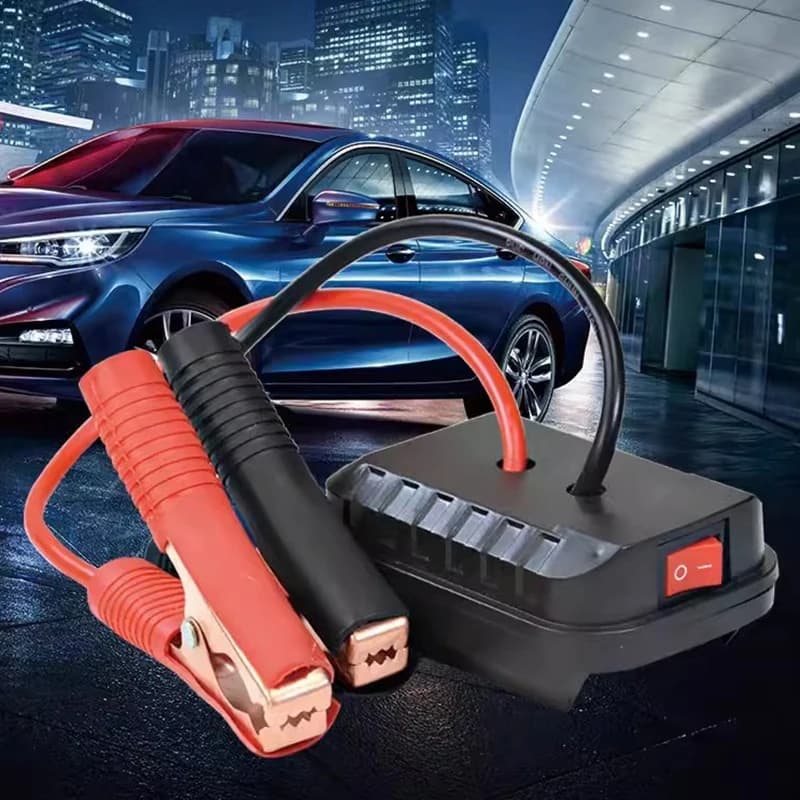 1Pc Nero Rosso Accenditore Salto di Avviamento Per Batteria Al Litio Booster Cavo Adattatore Kit di Alimentazione Di Emergenza Convertitore FAI DA TE Senza Batteria