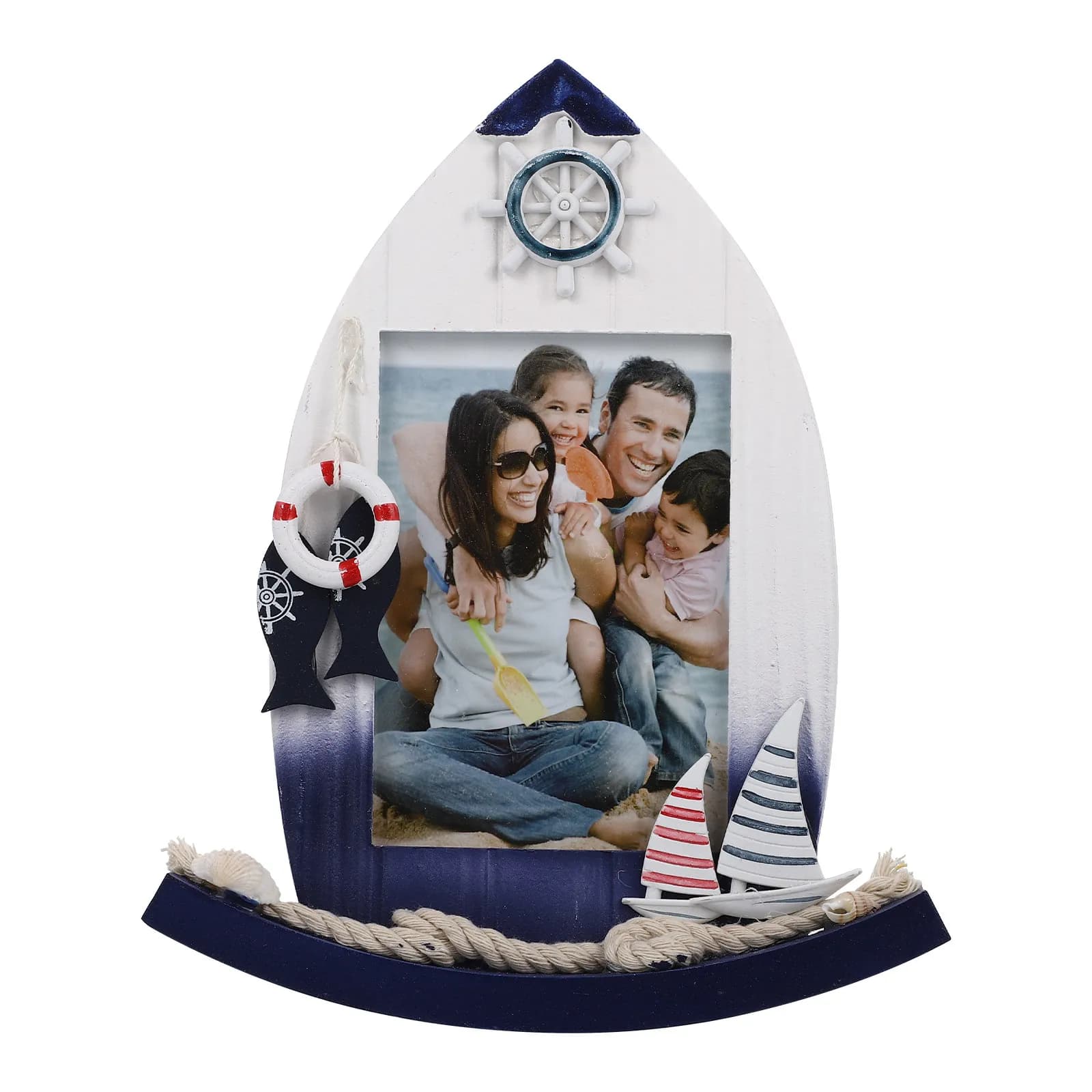 Contemporary Nautical Picture Frame Photo Frame for Home Office Decor Tabletop Counter Shelf Use Beach Ocean Theme Wall Art