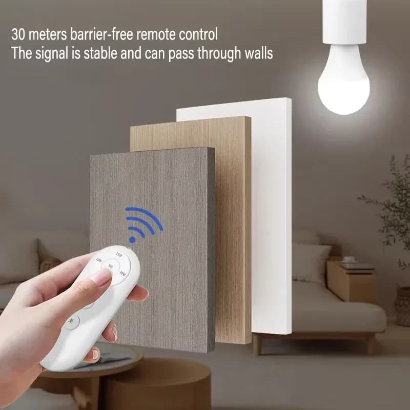 E27 60W wireless remote control timer smart lamp holder switch 110V 220V multi light switch bedroom switch timer 1pc