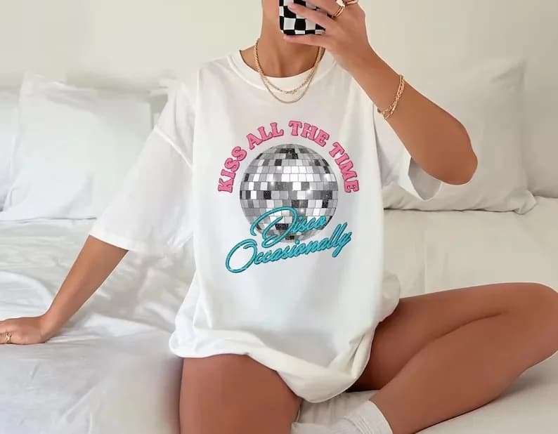 T-shirt Always Kiss on Disco Occasionally di Harry Styles dall'album Ins Y2k, T-shirt unisex in stile hip-hop Y2K per donne e uomini