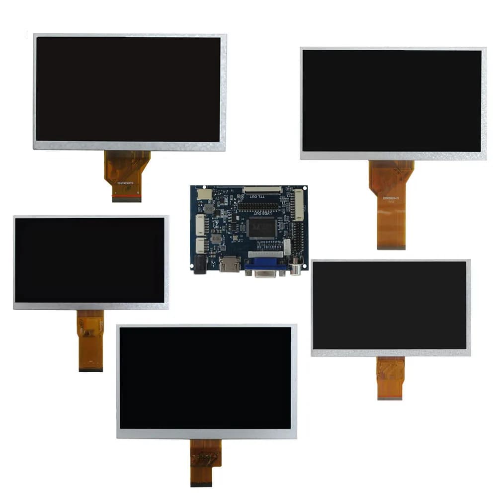 Monitor con Schermo LCD HD da 7 Pollici Compatibile HDMI VGA 2AV con Scheda Driver per Raspberry Pi Banana/Orange Pi PC Mini Computer
