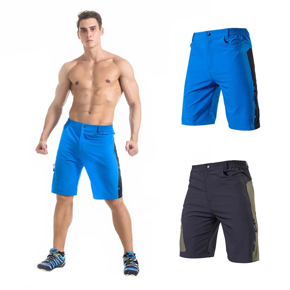 Pantaloncini da Ciclismo TOMSHOO per Uomo, Leggeri e ad Asciugatura Rapida, Traspiranti, Comodi, per Sport all'Aperto, MTB, Ciclismo e Corsa