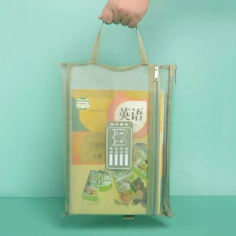 1 Pezzo Borsa Portadocumenti A4 con Cerniera per Scuola e Ufficio, Regalo per Studenti, Organizer per Documenti