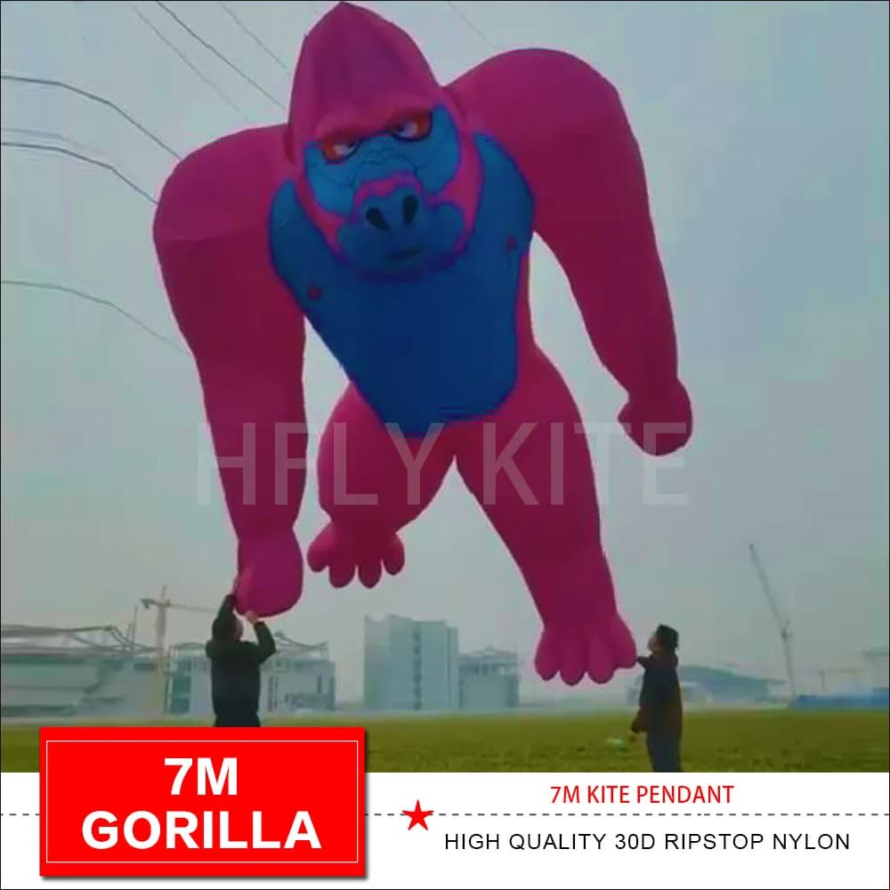 Nuovo arrivo 7m gorilla KITE ciondolo linea lavanderia morbido aquilone gonfiabile RIPSTOP NYLON aquilone