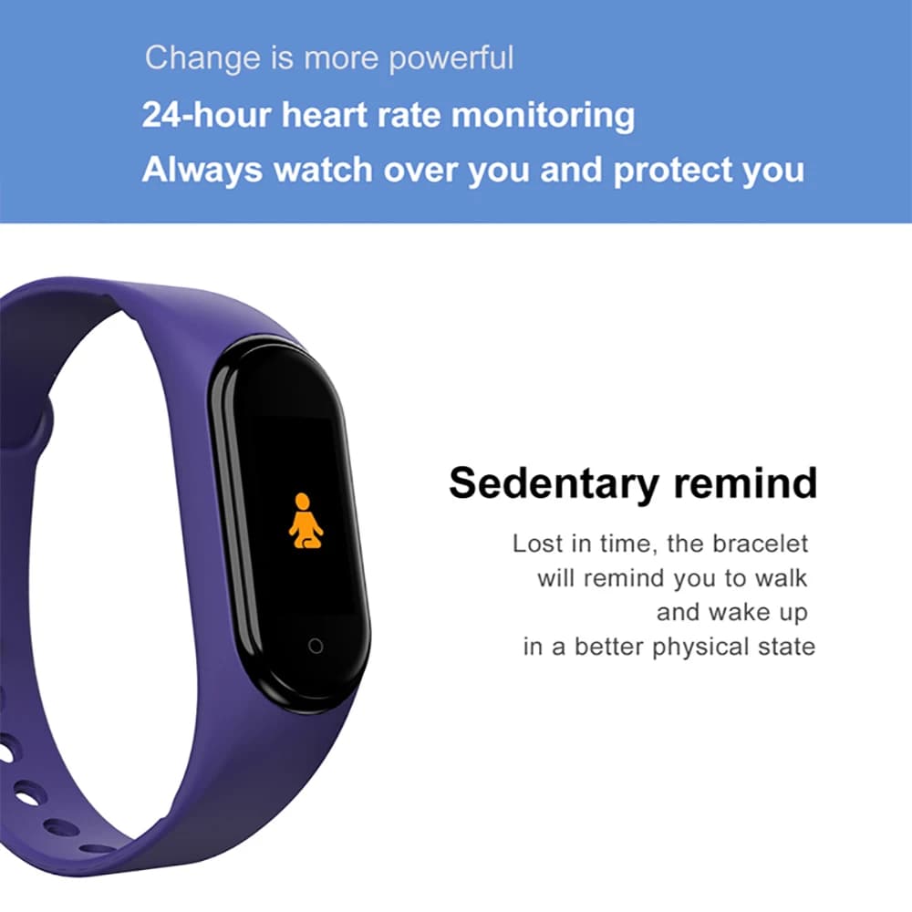 M4 Smart Watch cinturino intelligente IP65 orologio impermeabile pressione sanguigna cardiofrequenzimetro fitness tracker braccialetto sportivo intelligente