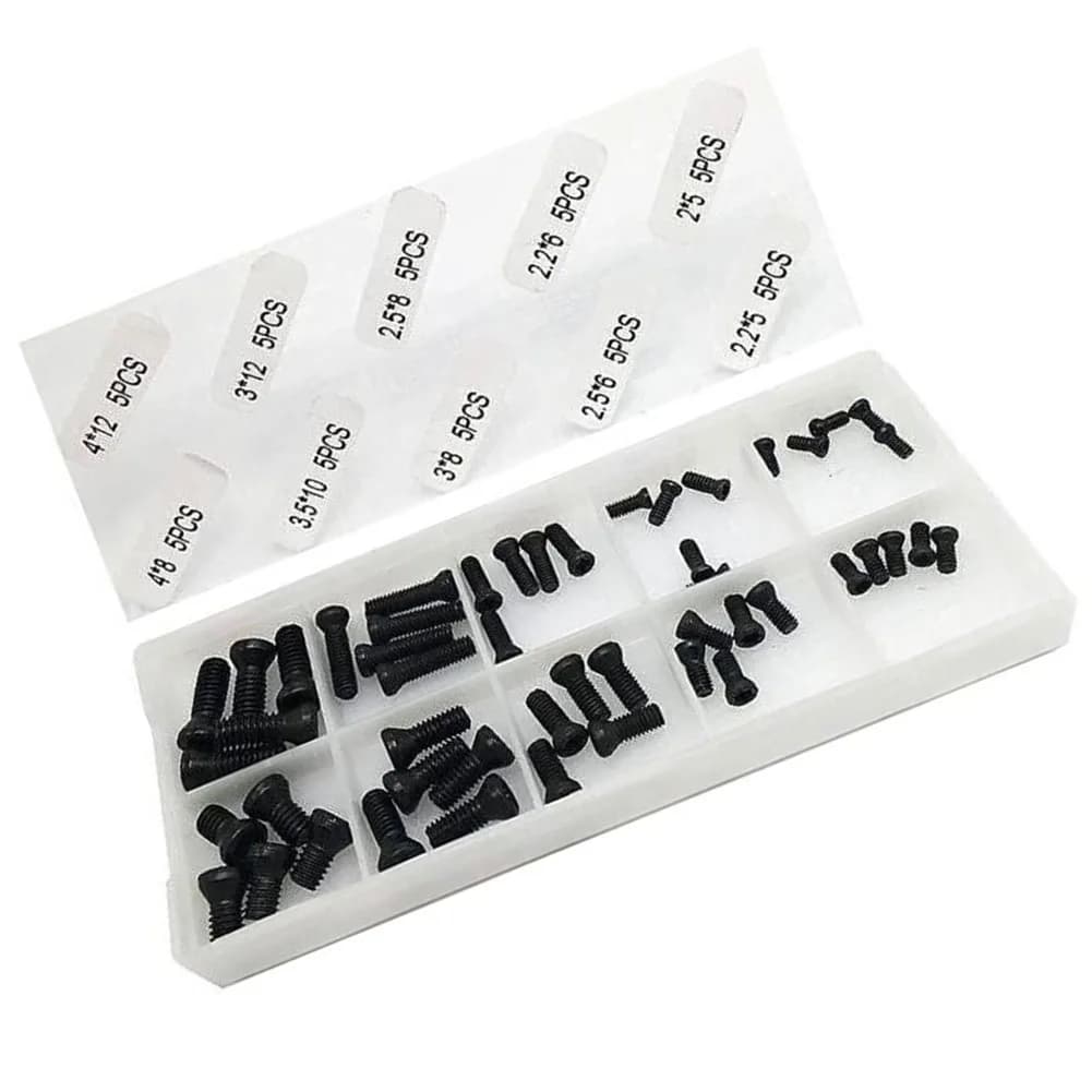50 viti per fissare inserti in metallo duro su portautensili compatibili con modelli M2 M2 2 M2 5 Per M3 e Per M3 5 4