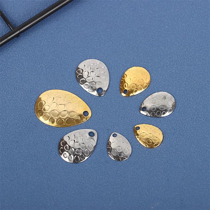 20 pcs metal drops of water shape spoons placed for craft equipment bait fishing tool Spinner DIY blades bait hard accessories