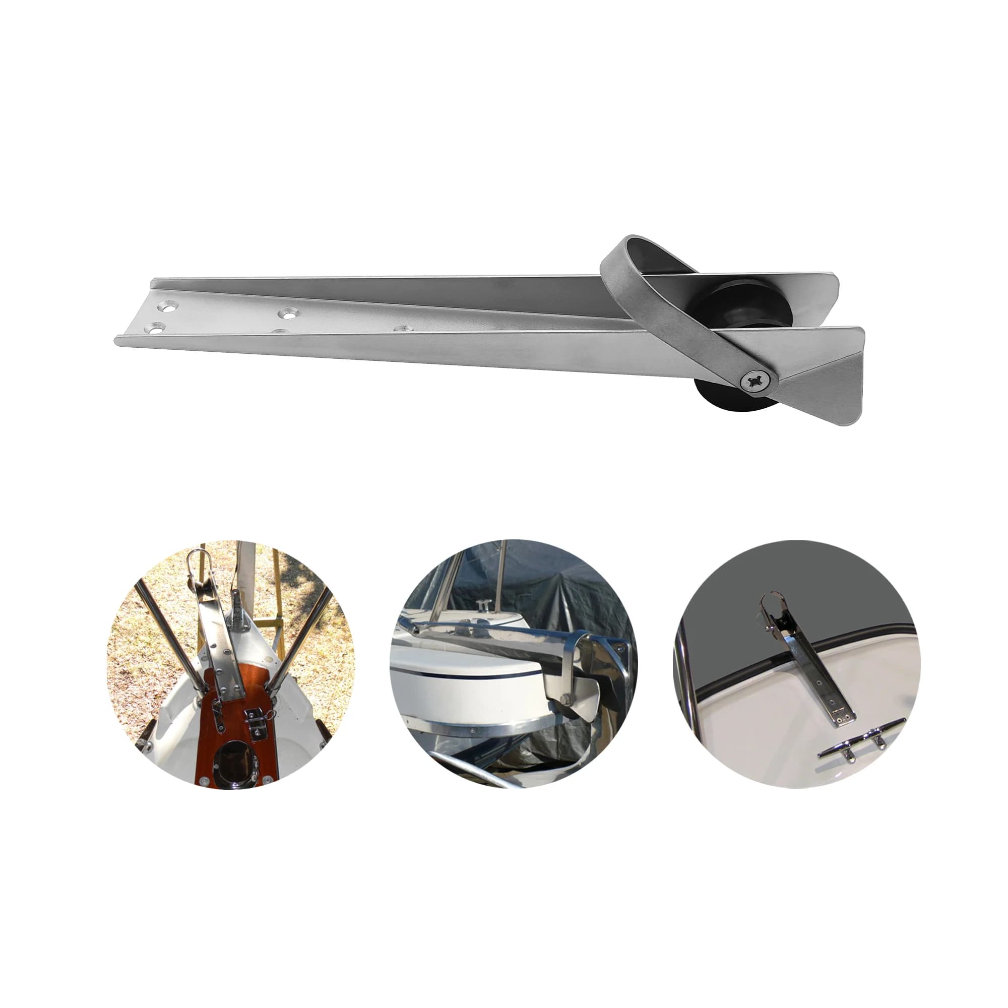 390mm Marine Grade Stainless Steel Anchor Roller Single Piece Anchor Roller For Boat Yacht Hardware Accessories