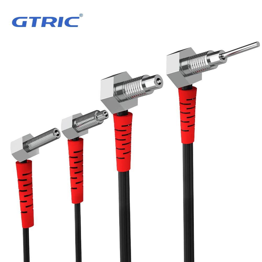 GTRIC Sensore In Fibra Ottica Sonda Gomito Riflessione Diffusa M3 M4 M6 1M 2M Cavo Coassiale Non Coassiale Interruttore Fotoelettrico Ottico