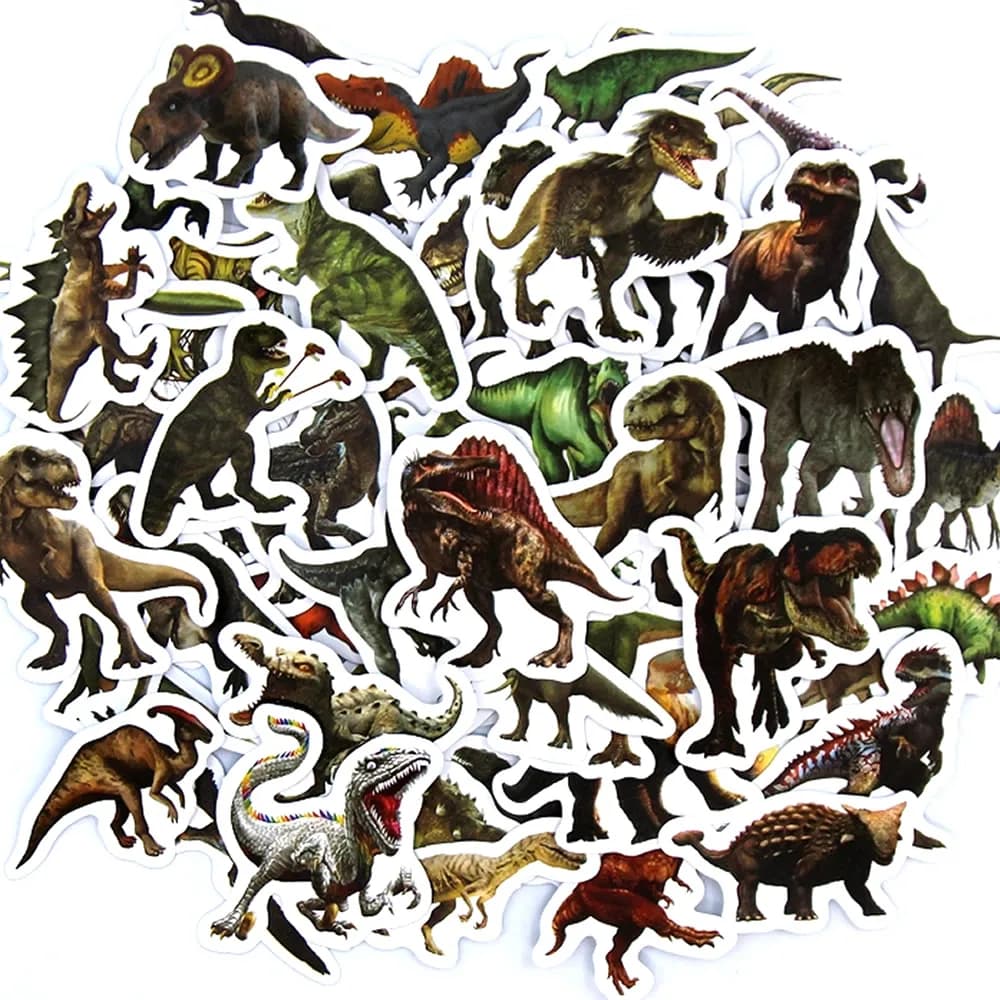 10/50/100pcs Divertente Dinosauro Adesivi Cartoon Decalcomanie Giocattolo di Cancelleria Chitarra Telefono Bicicletta Laptop Bagagli Auto Graffiti Adesivo Per Bambini