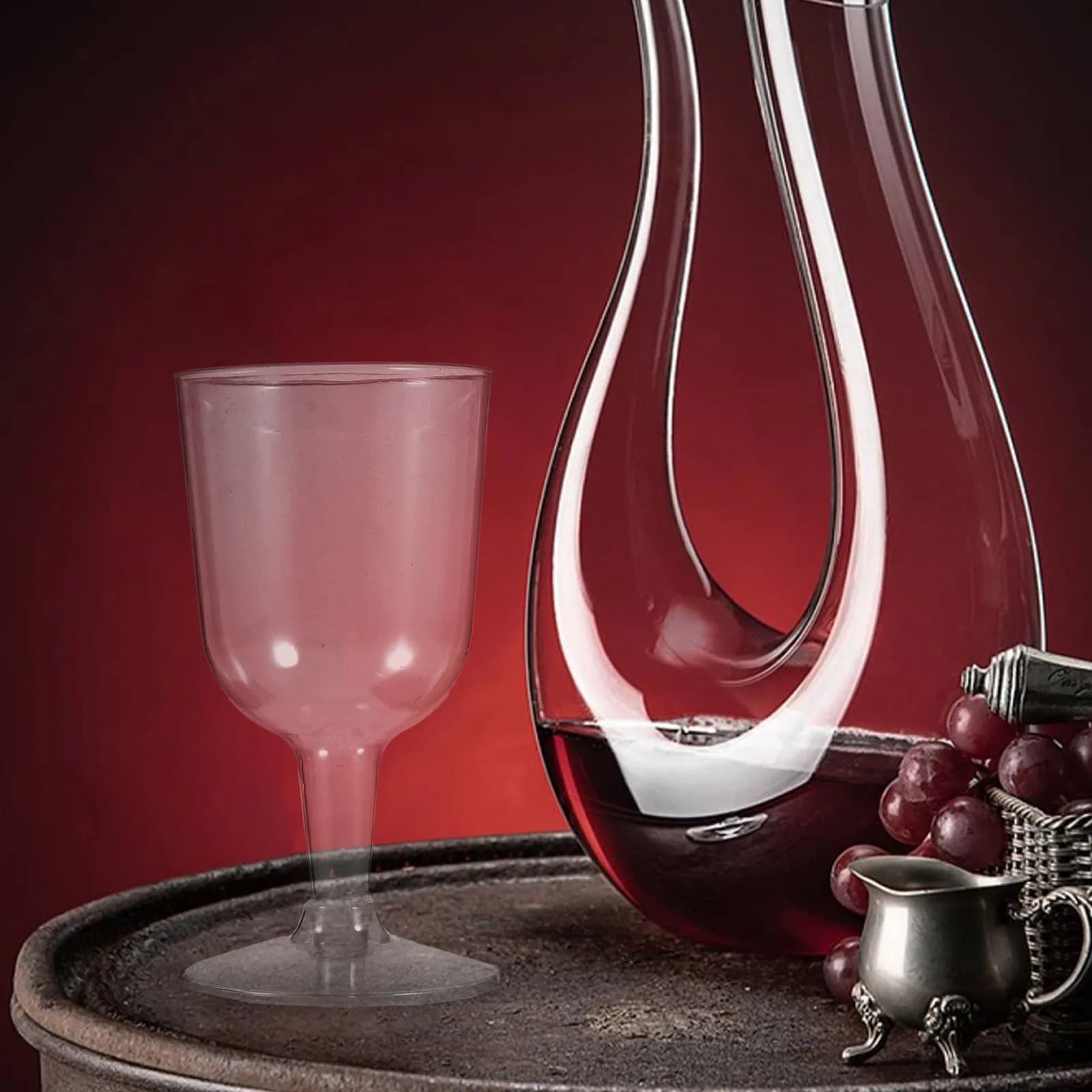 20 bicchieri da vino trasparenti monouso, bicchieri da cocktail per eventi e feste, bicchieri portatili leggeri in plastica per succhi e bevande