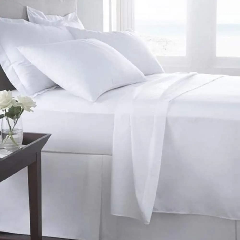 Set di 24 Lenzuola in Lattice, 66x104, Bianche, T180, Adatte per Hotel, B&B, Affitti, Case, Ospedali e Altro