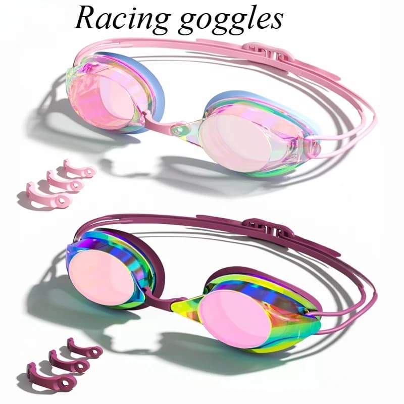 Professional unisex swimwear for adults Swimwear with HD view waterproof anti-fog Colorful and transparent lenses to choose from