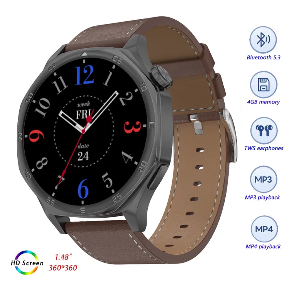 DT5 Smart Watch Man Woman Video Music Smartwatch Digital Watch GPS Tracker Fitness Bracelet Electronic Wrist Watch