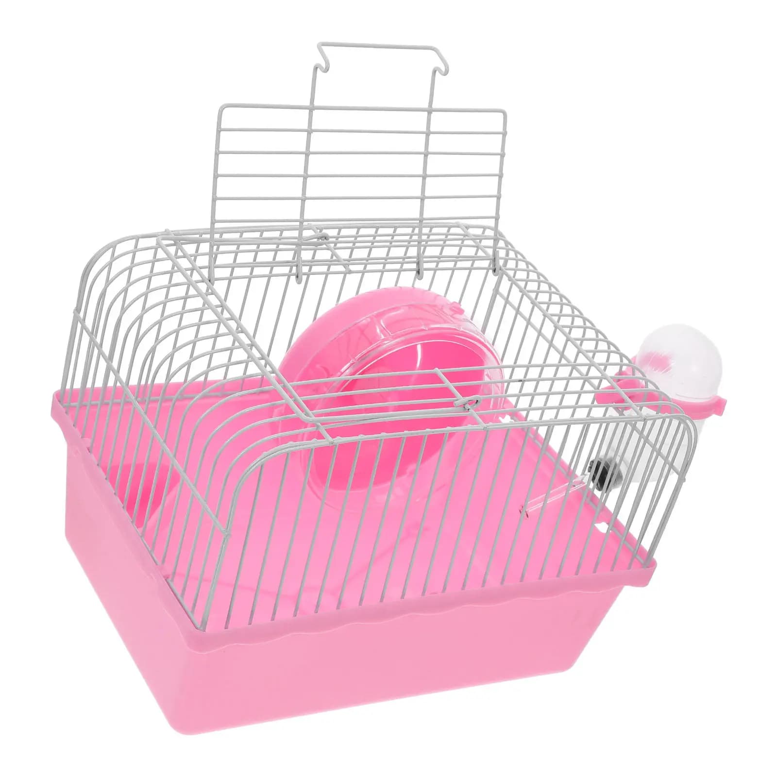 Portable Hamster Travel Carrier Cage Small Animals Travel Container Water Bottle Holder Accessories Hamsters Chinchillas Pet