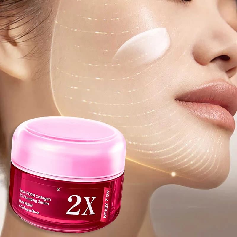 Rose PDRN Collagen Plumping Serum Hydrate Moisturize Brighten Skin Tone Multi-effect Nourishing Facial Essence Korean Skincare