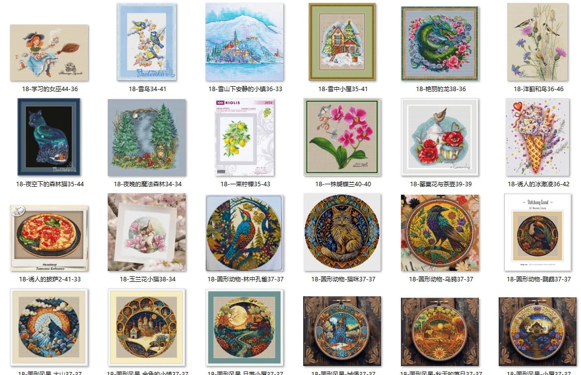 Cross Stitch Set Counted Cross Stitch Kit 28ct 14ct 32ct Metallic aida 18-Tempting Pizza 2-41-33