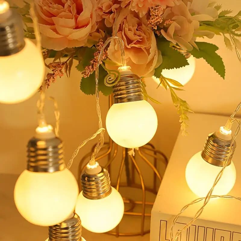Retro Simulated Threaded Bulb LED String Lights, Outdoor Decor Lights for Camping Tent, Holiday, Party & Wedding