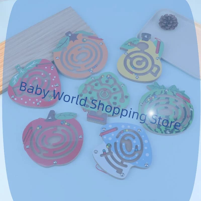 Giocattolo labirinto con penna magnetica con perline magnetiche, in legno, giocattolo educativo per la prima infanzia, giocattolo regalo per la scuola materna