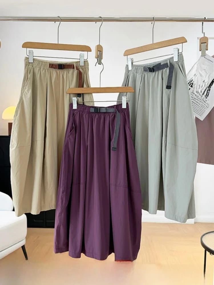 Comfortable Breathable Elastic Waist Shape Outdoor Women's Skirt Spring Summer Nylon Fabric Waterproof Pocket Design