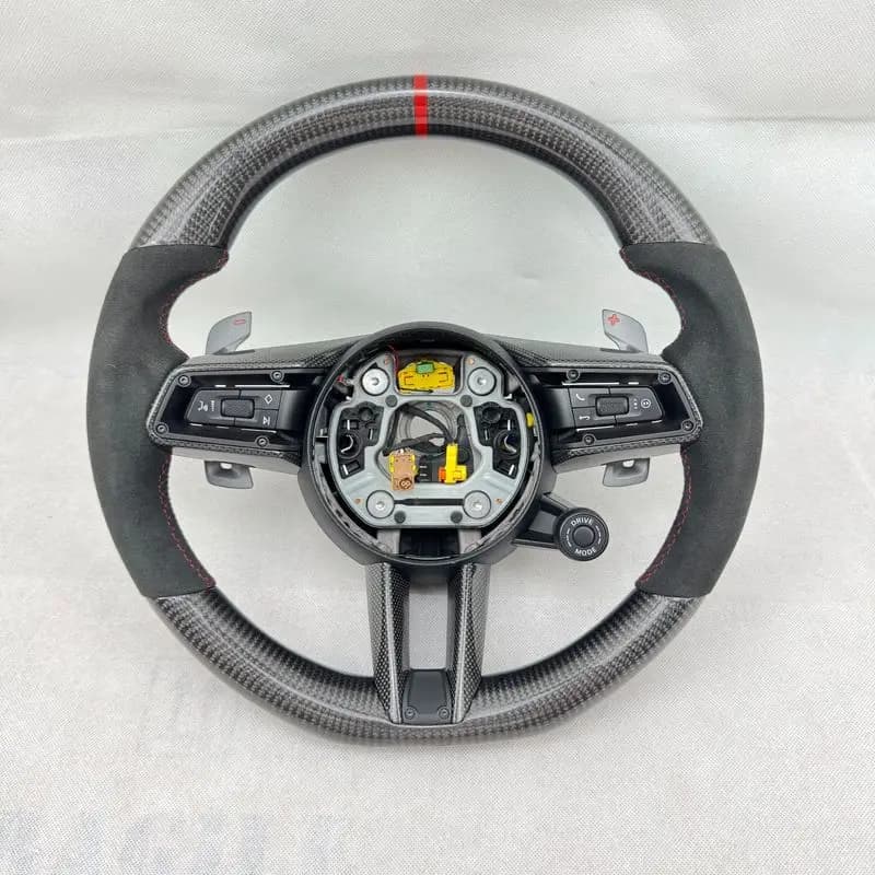 For Porsche Panamera 911 Cayenne Macan 718 Old To New Steering Wheel Assembly With Steering Wheel Horn Cover