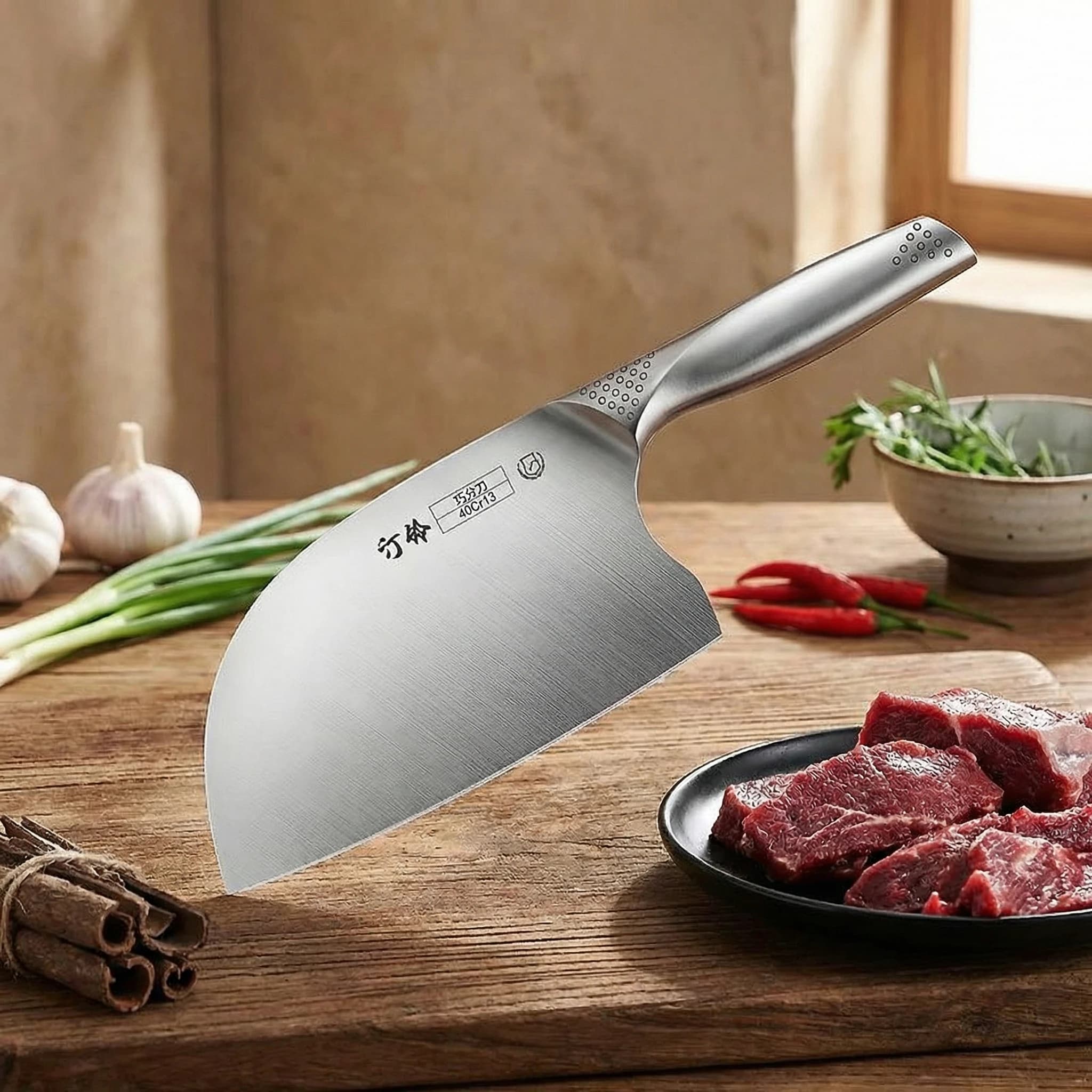 Chef knife German style, Multipurpose for Slice, Cut Meat, Bones and Fish Heads C2612
