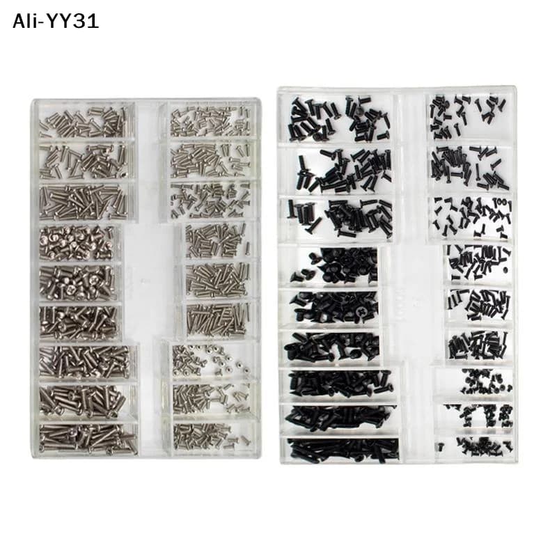 【AW8】】2026 1 Set Watch Screw Box 18 Types Screws Kit Mini Flat Head Screw For Laptop Phone Tablet Camera Lens Repair Accessories