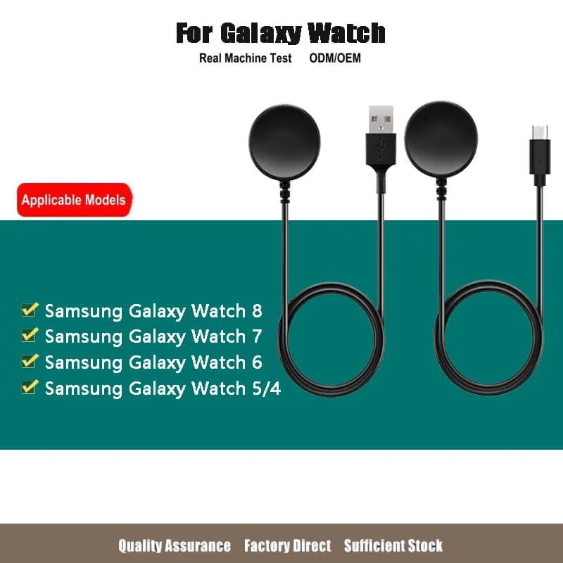Adattatore di alimentazione per caricabatterie con cavo USB tipo C/ per Samsung Galaxy Watch 8 / Ultra / 7 / FE / 6 / Classic / 5 Pro / 4 Ricarica universale