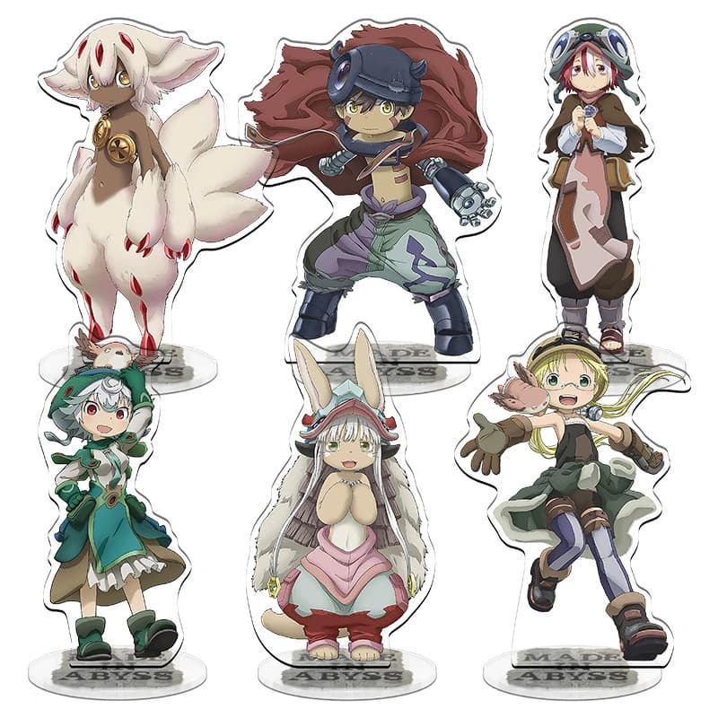 Gioco Anime Made In Abyss Acrilico Stand Doll Anime Faputa Riko Nanachi Figura Modello Piastra Giocattolo per Regali Di Natale 15 cm