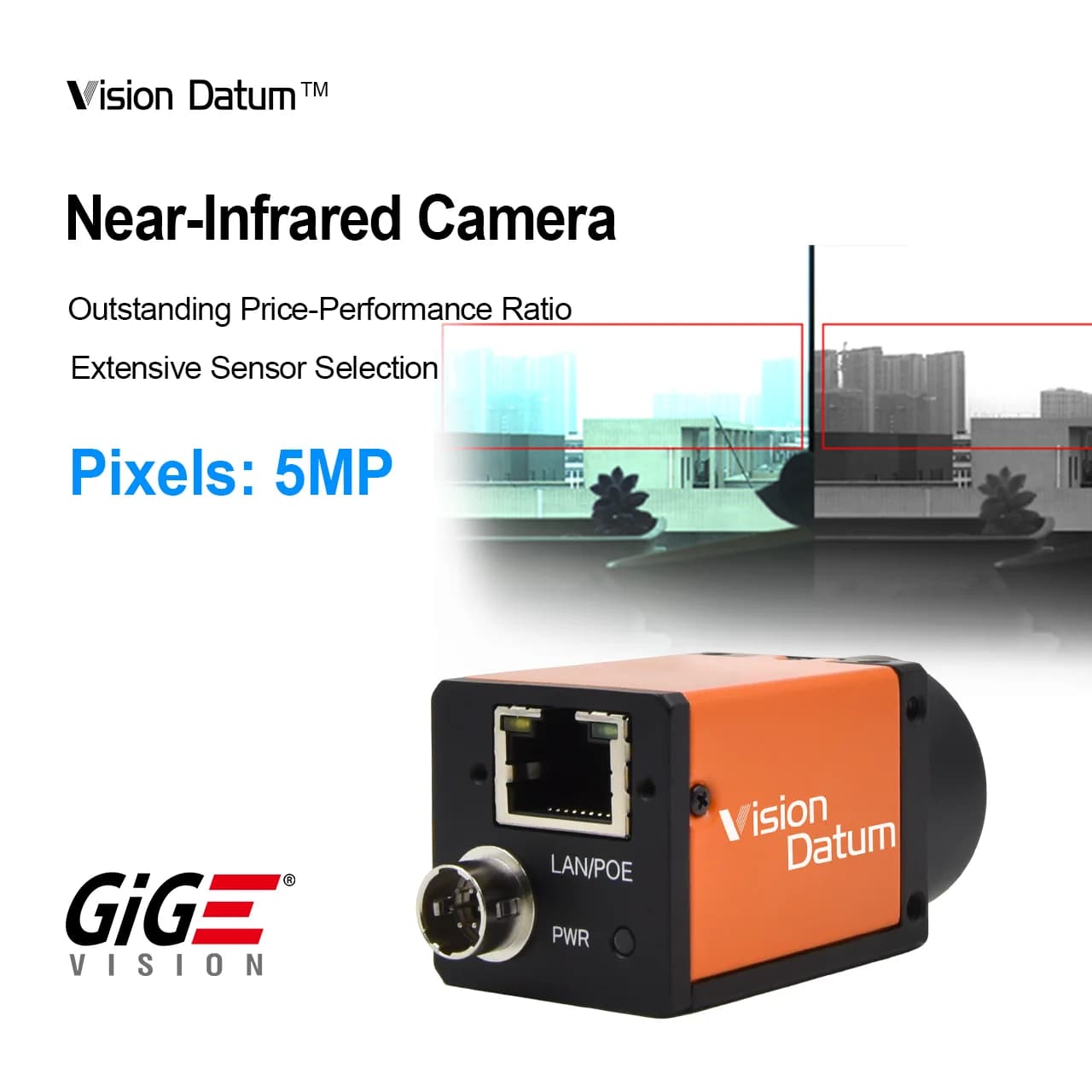 Nuovo Basler Ace Bsw1300aoe-C5-Nir Telecamera PoE GigE Vision Line NIR GigE POE Camera per visione artificiale